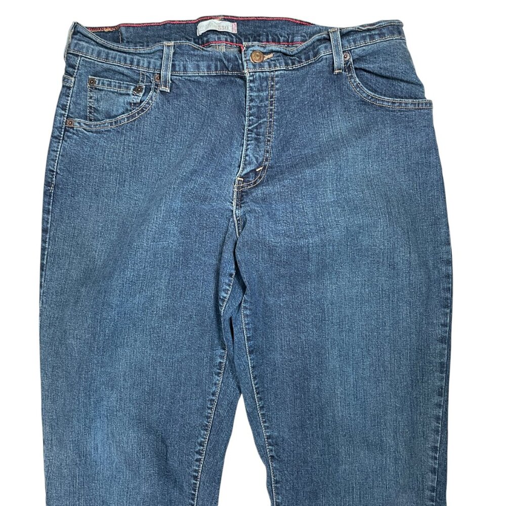 Levi's 550 Women's Dark Blue Relaxed Boot Cut Jeans 14L Measures: 33x34 - Picture 2 of 8